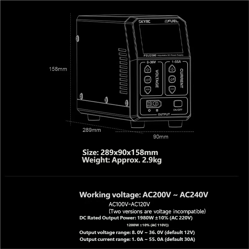 مصدر طاقة SKYRC PSU2000 بقدرة  - مراجعة Drone Battery Charger وسعره