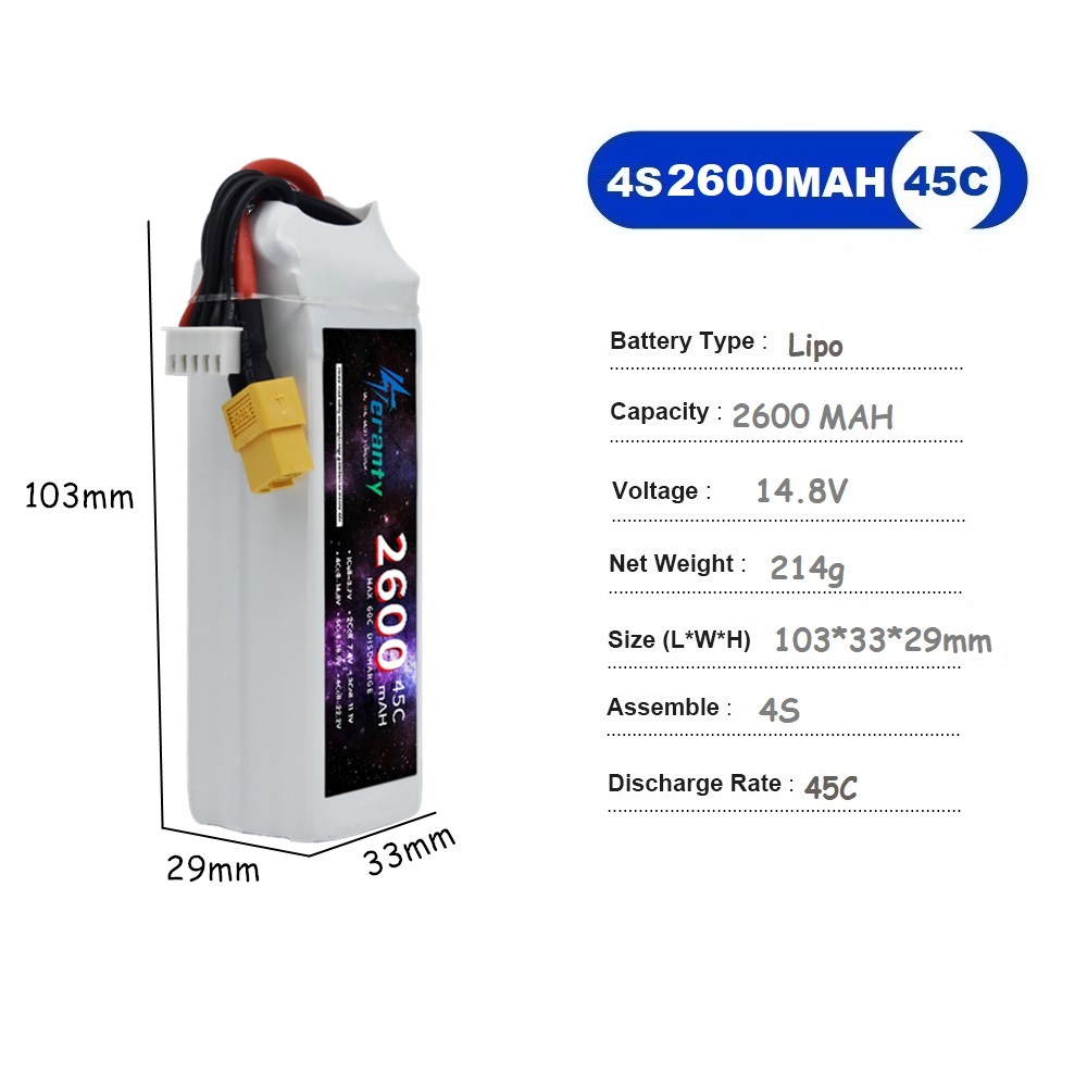 4S يبو بطارية 14.8 فولت 1500 م - مراجعة Drone Battery Li-Ion وسعره