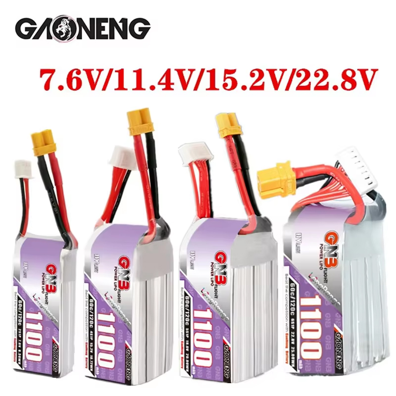 GNB 1100mAh 2S 3S 4S 6S 60C/12 - مراجعة Drone Battery Connector وسعره