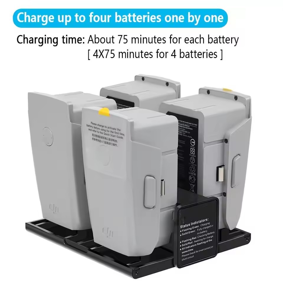 محور شحن محمول قابل للطي 4 في  - مراجعة Drone Battery Smart وسعره